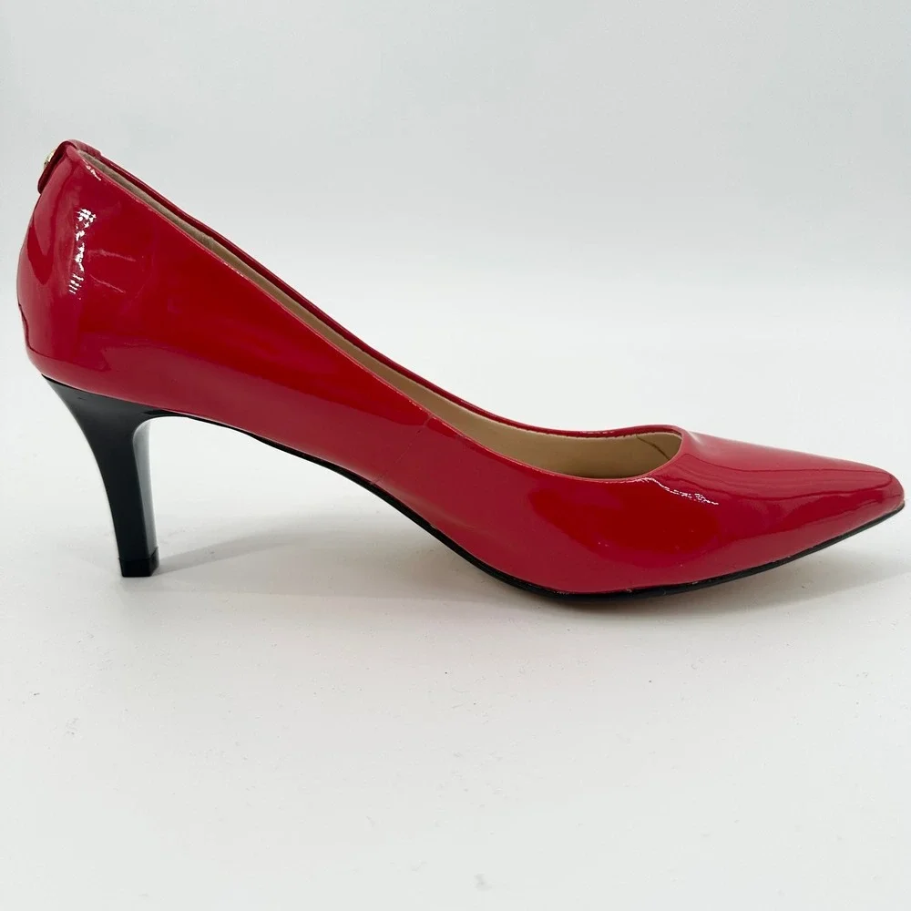 Monet red patent